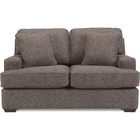 Contemporary Premier Loveseat with Comfort Core Cushions